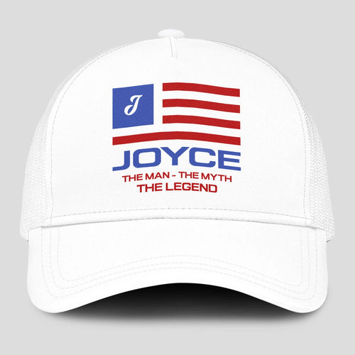 The Man The Myth The Legend America Flag Mesh Cap JOYCE 13K1 C193PF