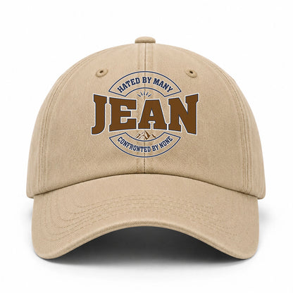 Hated By Many Confronted By None Washed Cap JEAN 13K1 C36PF