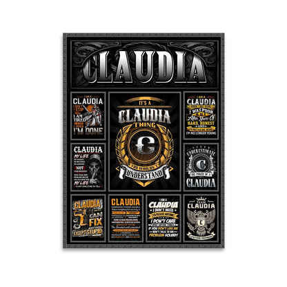 CLAUDIA Personalized Sponge Floor Mat – Custom Printed Home Decor 13K1-AR2