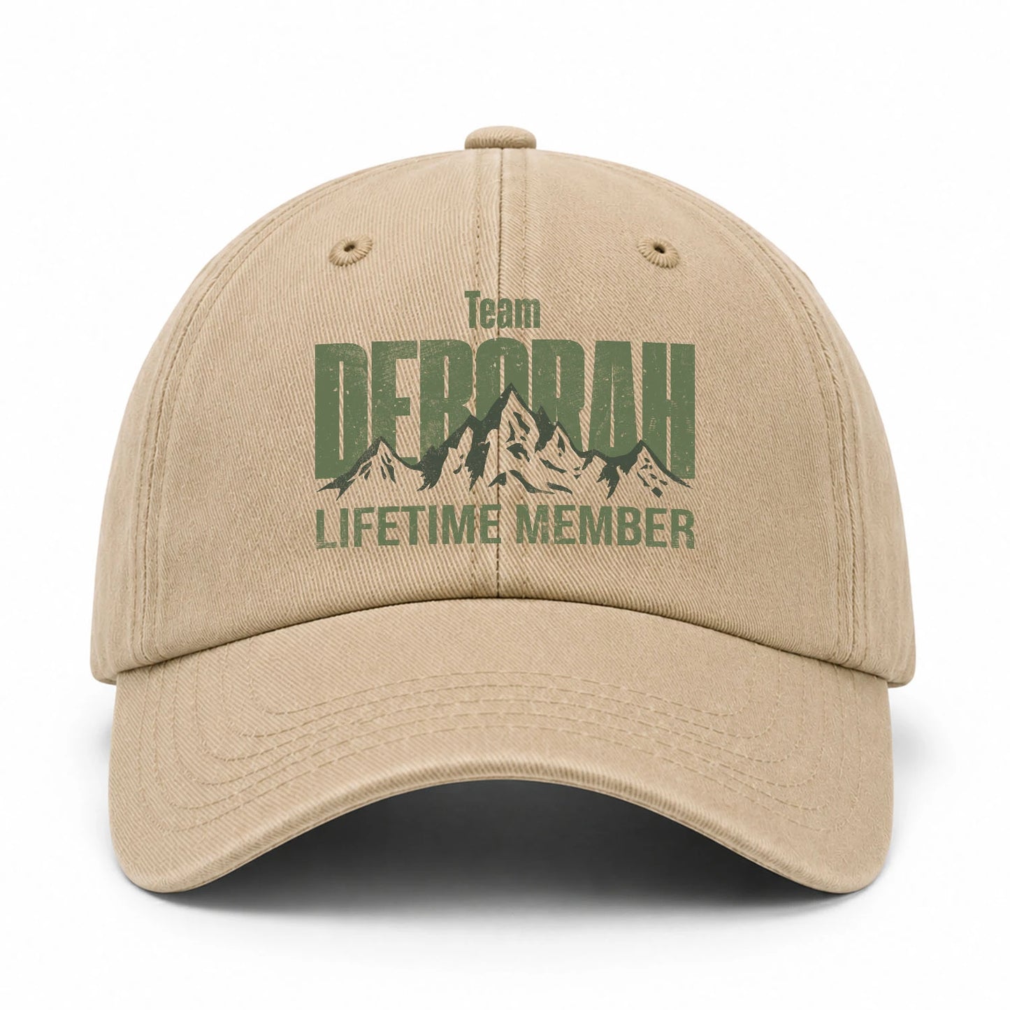 Team Your Name Lifetime Member Mountain Cap DEBORAH 13K1 C58PF