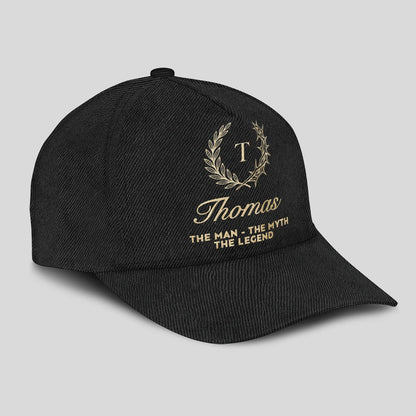 The Man The Myth The Legend God's Crown Black Cap THOMAS 13K1 C175PF