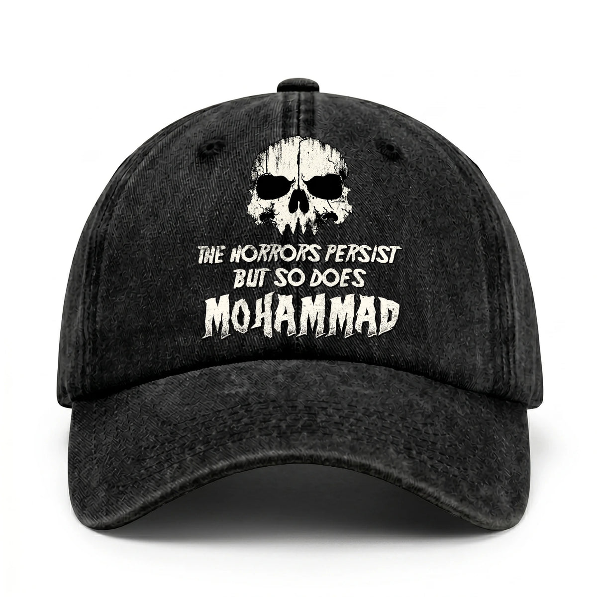 The Horrors Persist But So Does Your Name Cool Skull Washed Cap MOHAMMAD 13K1 C134PF