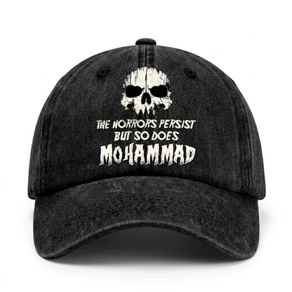 The Horrors Persist But So Does Your Name Cool Skull Washed Cap MOHAMMAD 13K1 C134PF