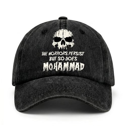 The Horrors Persist But So Does Your Name Cool Skull Washed Cap MOHAMMAD 13K1 C134PF