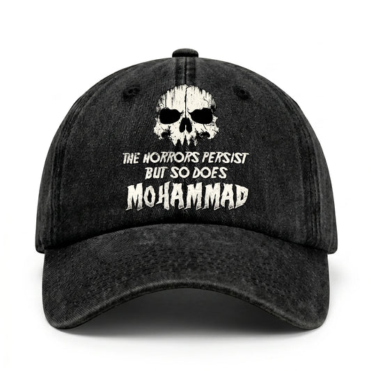 The Horrors Persist But So Does Your Name Cool Skull Washed Cap MOHAMMAD 13K1 C134PF