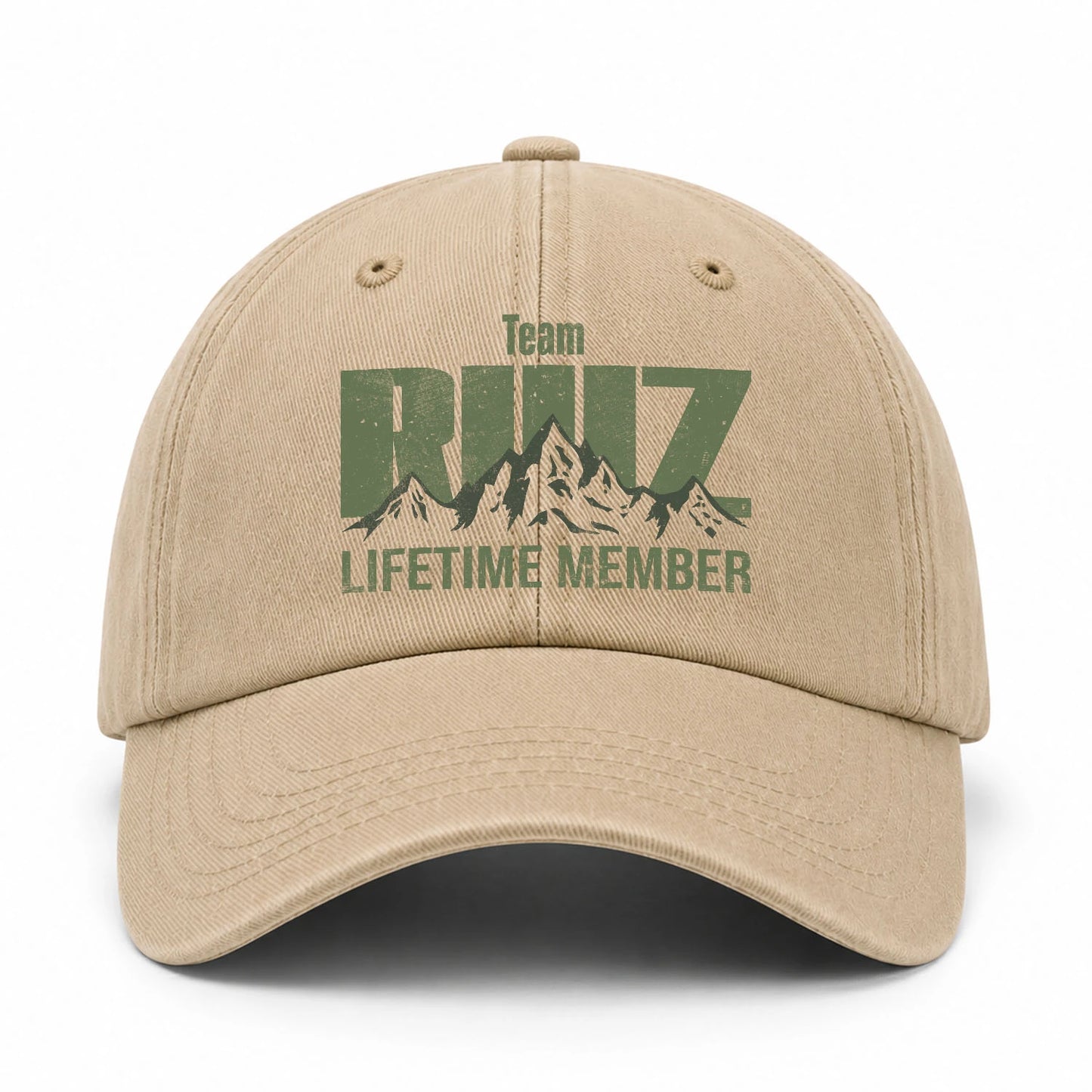 Team Your Name Lifetime Member Mountain Cap RUIZ 13K1 C58PF
