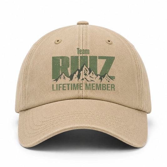 Team Your Name Lifetime Member Mountain Cap RUIZ 13K1 C58PF
