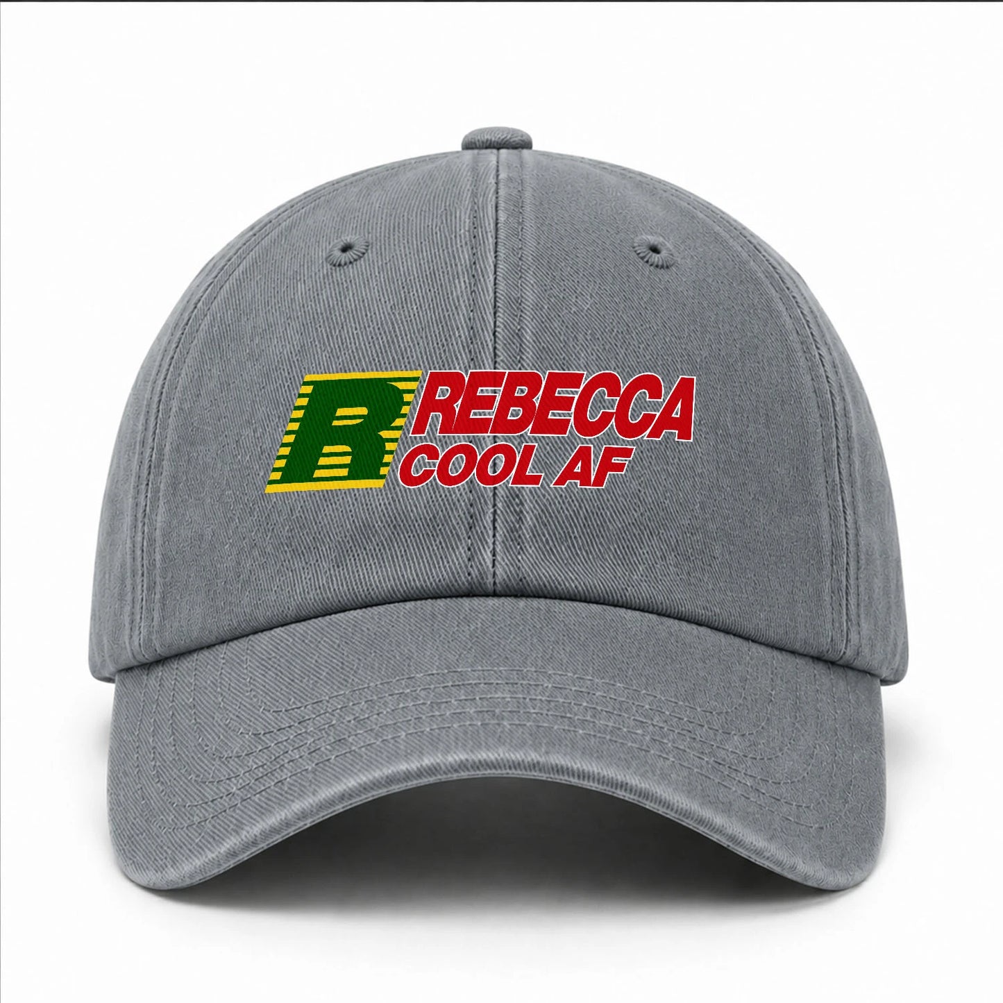 Your Name Cool Af Funny Washed Cap REBECCA 13K1 C85PF
