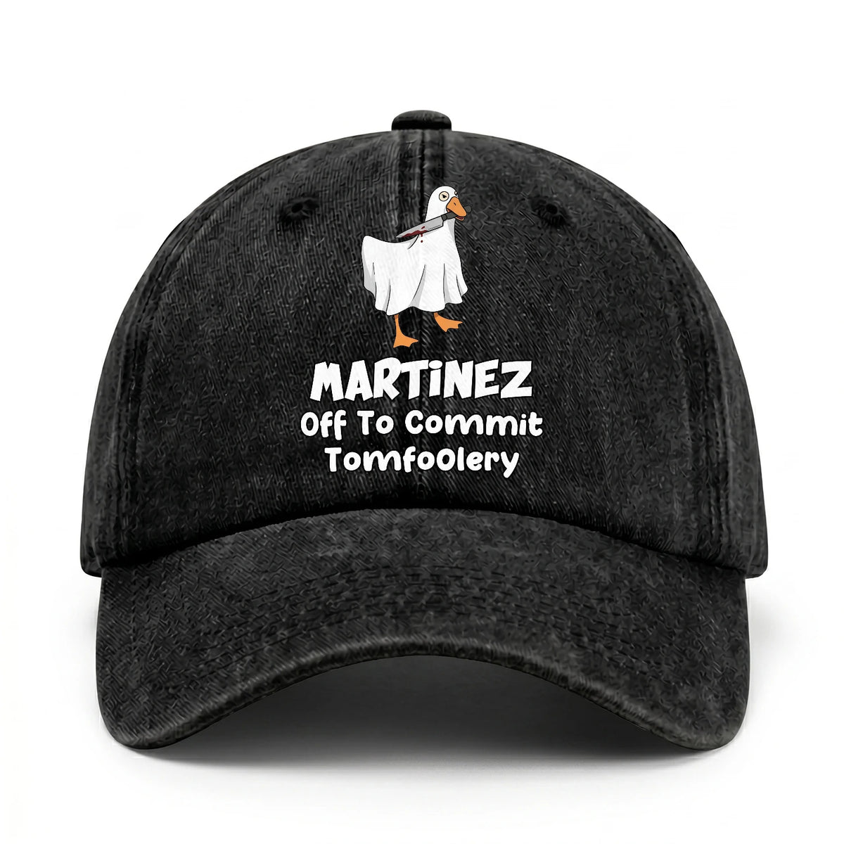 Off To Commit Tomfoolery Funny Goose Washed Cap MARTINEZ 13K1 C131PF