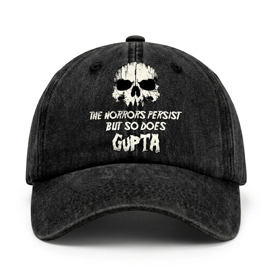 The Horrors Persist But So Does Your Name Cool Skull Washed Cap GUPTA 13K1 C134PF