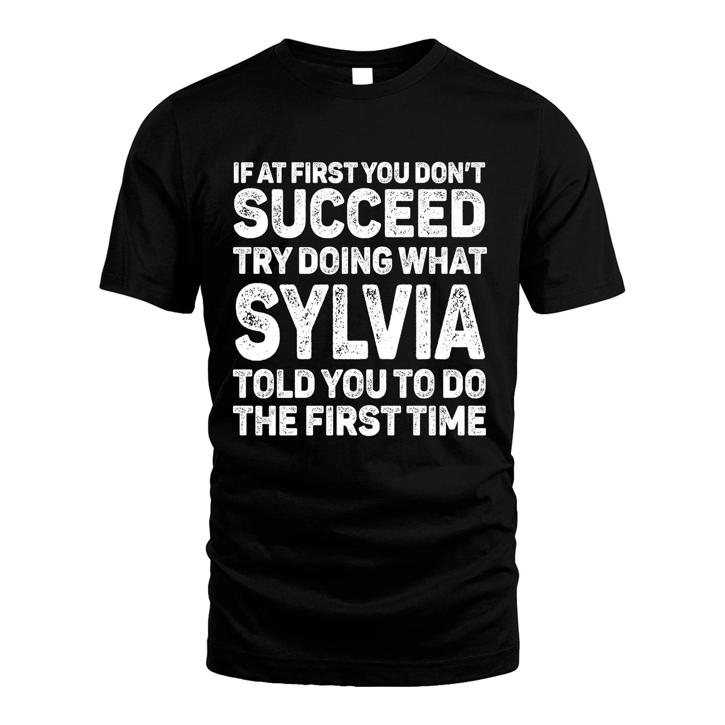 SYLVIA 13K2-117Personalized Funny Quote Apparel If At First You Dont Succeed