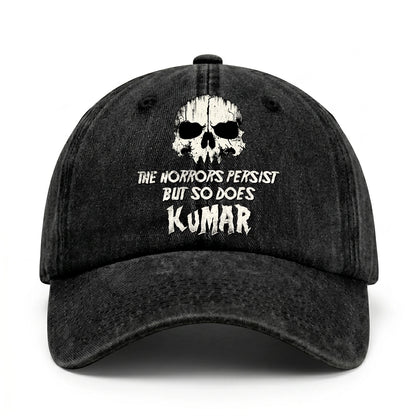 The Horrors Persist But So Does Your Name Cool Skull Washed Cap KUMAR 13K1 C134PF
