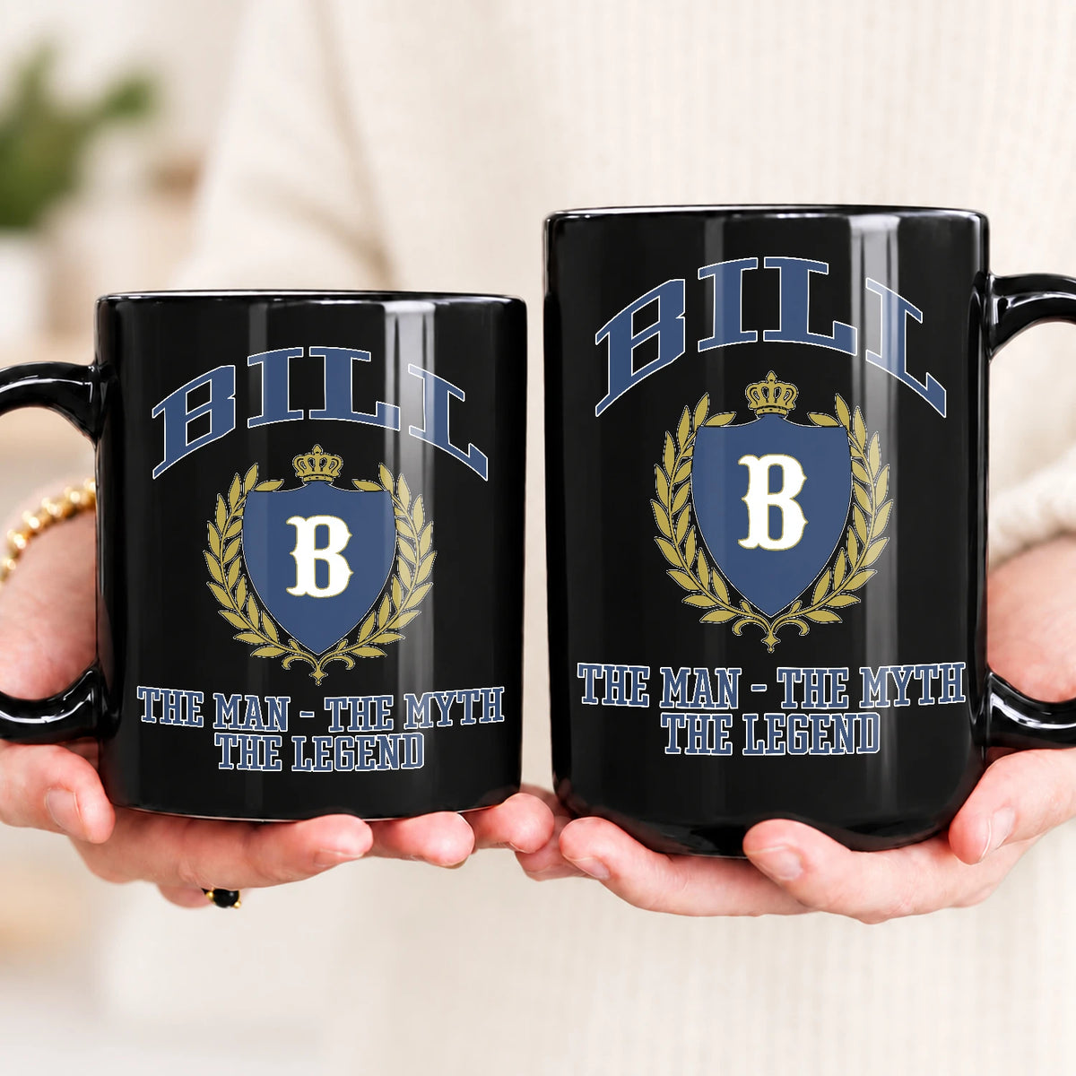 The Man The Myth The Legend Blue And Yellow Logo Mug BILL 13K1 MG24