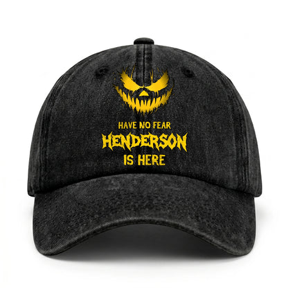 Have No Fear Your Name Is Here Jack O' Lantern Washed Cap HENDERSON 13K1 C135PF