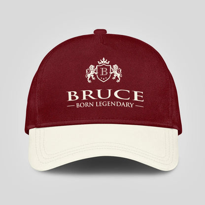Born Legendary Burgundy And Beige Cap BRUCE 13K1 C181PF