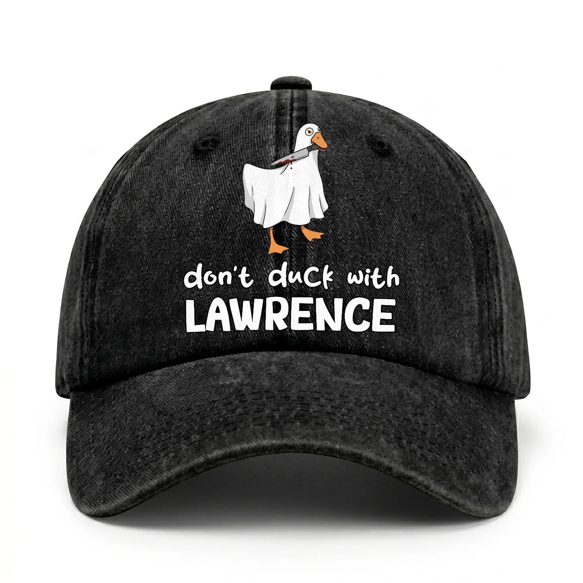Don't Duck With Your Name Funny Washed Cap LAWRENCE 13K1 C129PF