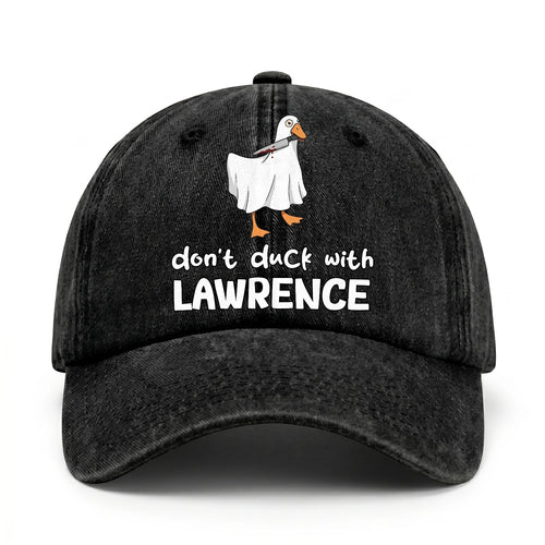 Don't Duck With Your Name Funny Washed Cap LAWRENCE 13K1 C129PF