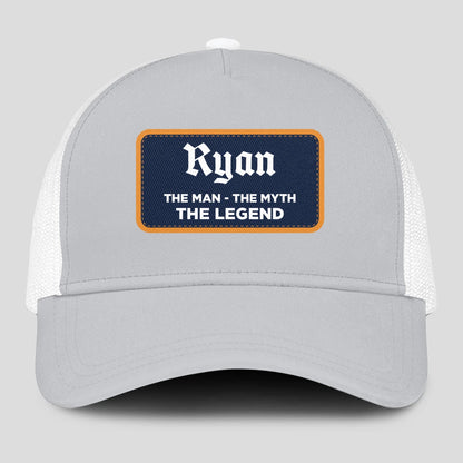 The Man The Myth The Legend Gray Mesh Cap RYAN 13K1 C204PF