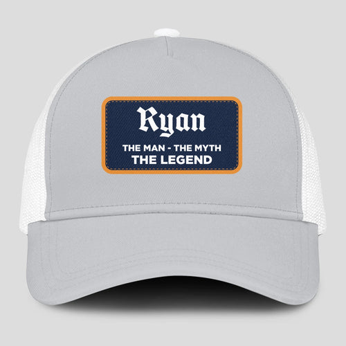 The Man The Myth The Legend Gray Mesh Cap RYAN 13K1 C204PF