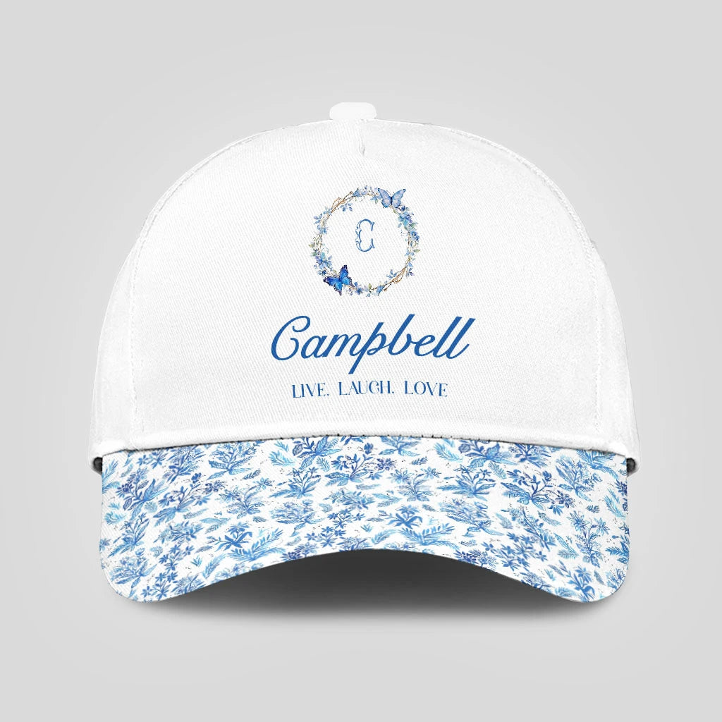 Live Laugh Love Blue Flowers Cap CAMPBELL 13K1 C50PF