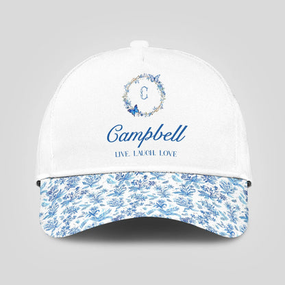 Live Laugh Love Blue Flowers Cap CAMPBELL 13K1 C50PF
