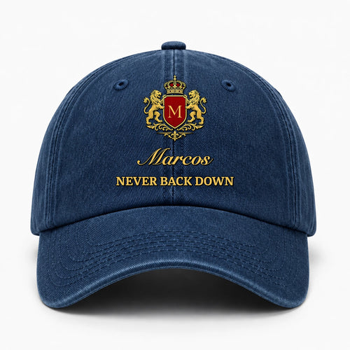 Never Back Down Luxury Washed Cap Cap MARCOS 13K1 C168PF