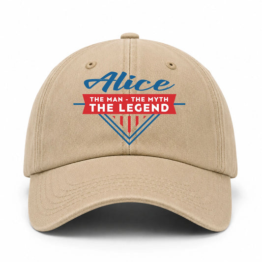 The Man The Myth The Legend Logo Washed Cap ALICE 13K1 C37PF