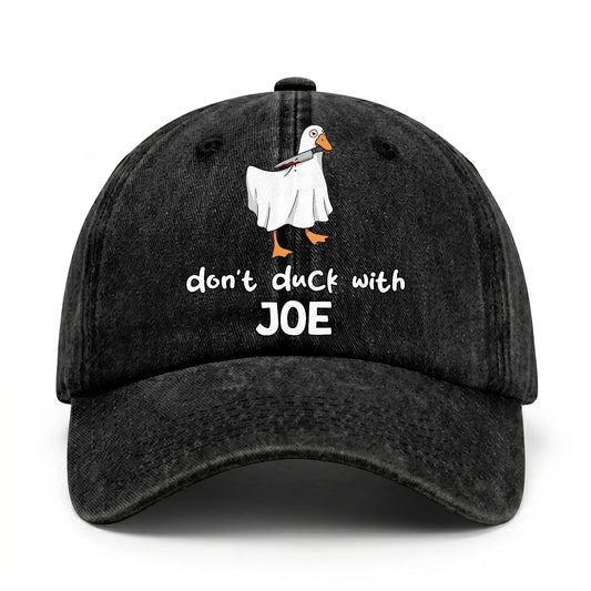 Don't Duck With Your Name Funny Washed Cap JOE 13K1 C129PF