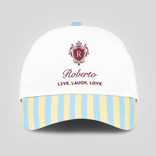 Live Laugh Love Blue And Yellow Luxury Cap ROBERTO 13K1 C121PF