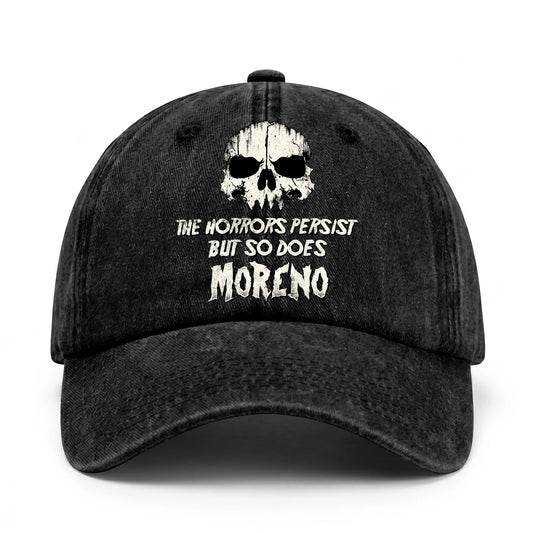 The Horrors Persist But So Does Your Name Cool Skull Washed Cap MORENO 13K1 C134PF