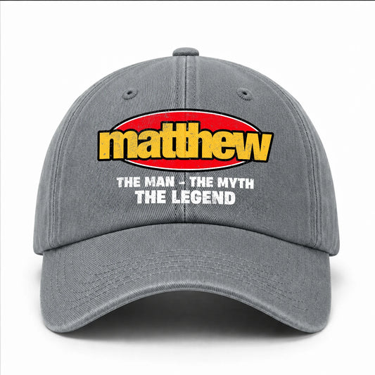 The Man The Myth The Legend Vintage Logo Washed Cap MATTHEW 13K1 C162PF