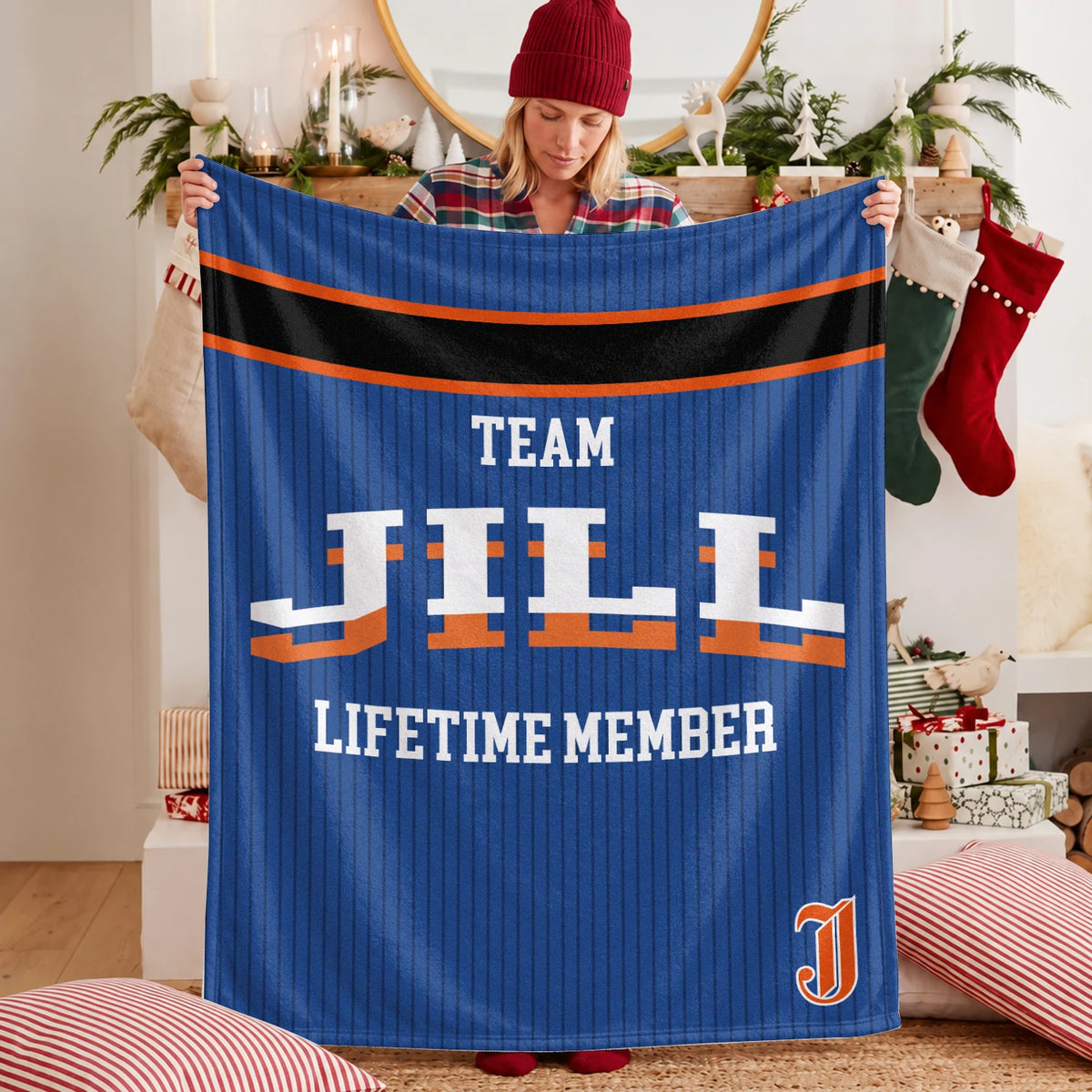 Team Your Name Lifetime Member Basketball Fleece Blanket JILL 13K1 BK47