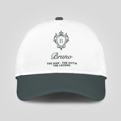 The Man The Myth The Legend Elegant Gray And White Cap BRUNO 13K1 C170PF