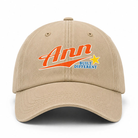 Your Name Built Different Logo Washed Cap ANN 13K1 C56PF
