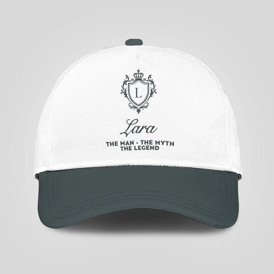 The Man The Myth The Legend Elegant Gray And White Cap LARA 13K1 C170PF