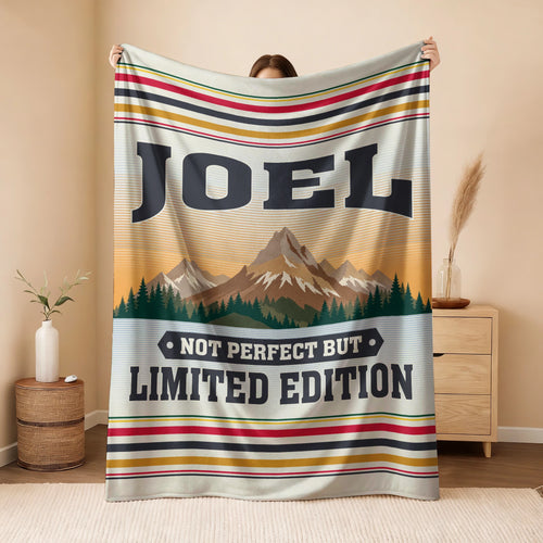 Not Perfect But Limited Edition Vintage Mountain Fleece Blanket JOEL 13K1 BK45