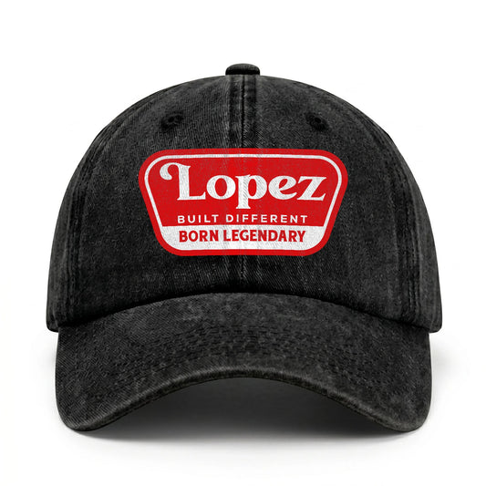 Built Different Born Legendary Red Logo Washed Cap LOPEZ 13K1 C63PF