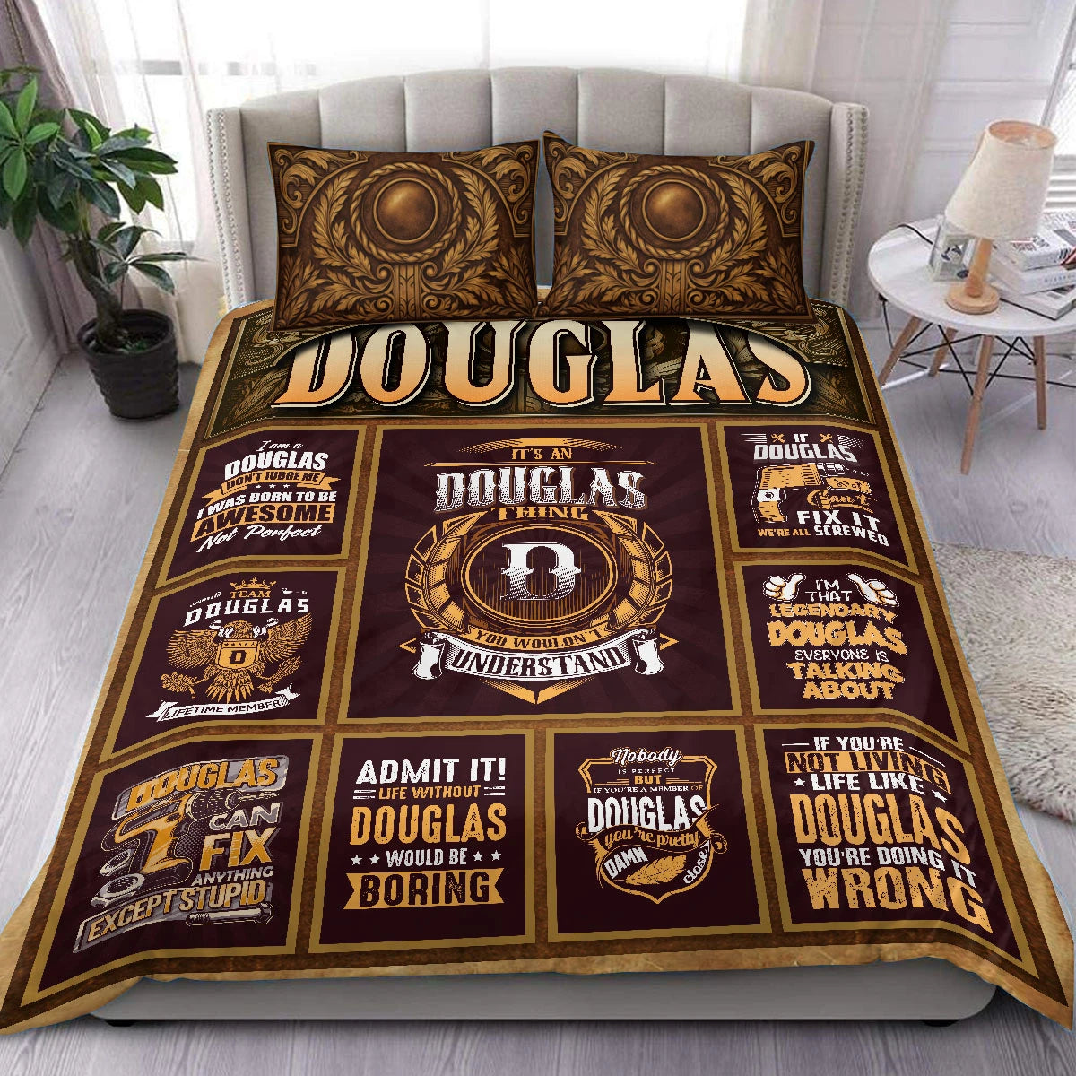 DOUGLAS Limited Edition Personalized Bedding Set 13K1-BS3