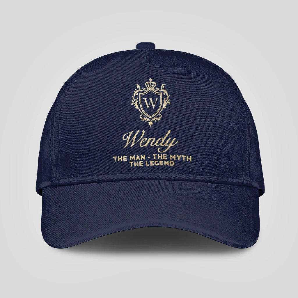 The Man The Myth The Legend Golden Navy Cap WENDY 13K1 C138PF