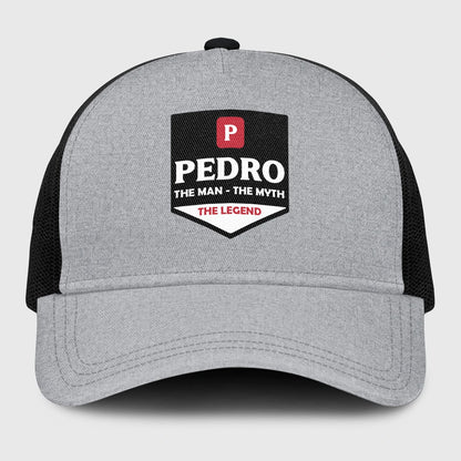 The Man The Myth The Legend Gray Mesh Cap PEDRO 13K1 C189PF