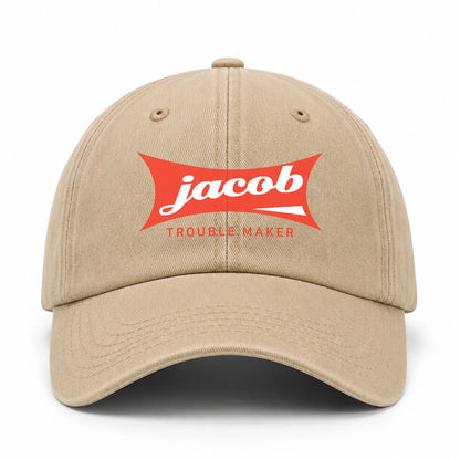 Trouble Maker Red Logo Washed Cap JACOB 13K1 C78PF