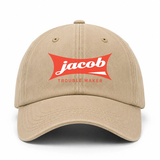 Trouble Maker Red Logo Washed Cap JACOB 13K1 C78PF