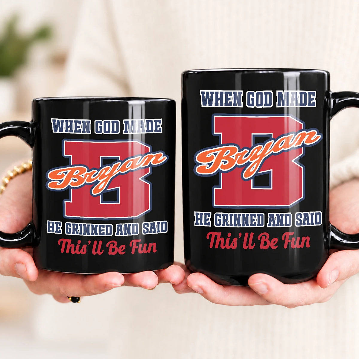 When God Made Your Name Personalized Baseball Mug BRYAN 13K1 MG07