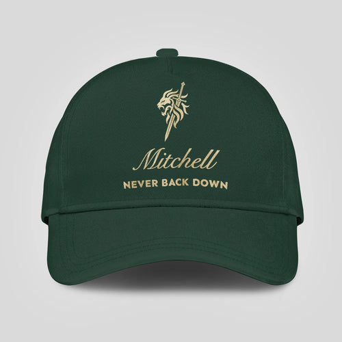Never Back Down Lion And Sword Sage Green Cap MITCHELL 13K1 C178PF