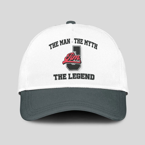 The Man The Myth The Legend Custom Initial Letter And Name Cap JIM 13K1 C38PF
