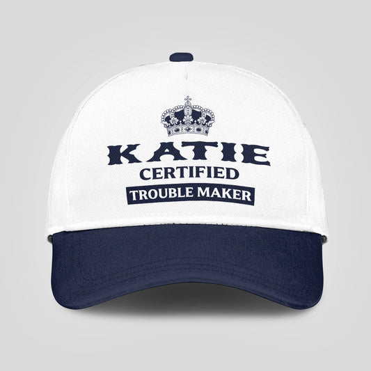 Certified Your Name Trouble Maker Washed Cap KATIE 13K1 C148PF