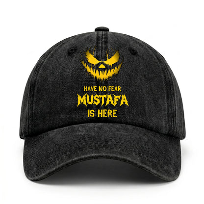 Have No Fear Your Name Is Here Jack O' Lantern Washed Cap MUSTAFA 13K1 C135PF