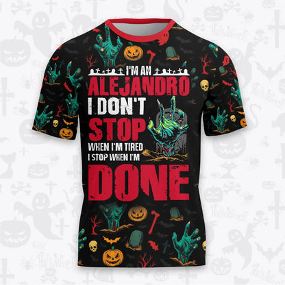ALEJANDRO Halloween Pajamas Set Tshirt & Pants Horror Skull Pumpkin 13K1-HL3