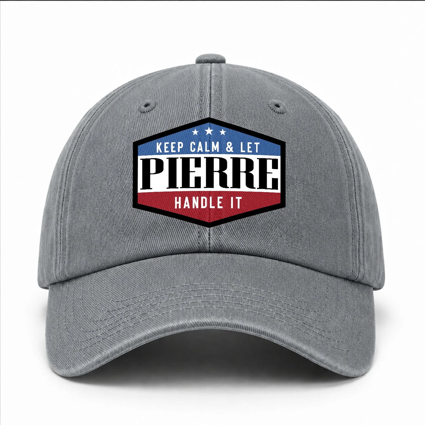 Keep Calm & Let Your Name Handle It Washed Cap PIERRE 13K1 C87PF