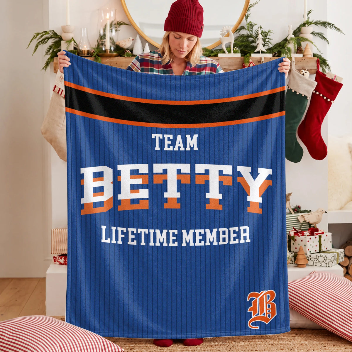 Team Your Name Lifetime Member Basketball Fleece Blanket BETTY 13K1 BK47
